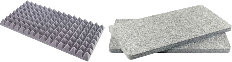 Monacor 12.5960 Mousse Acoustique 10mm Anthracite - Paire Pour Grilles Haut-Parleurs PA
